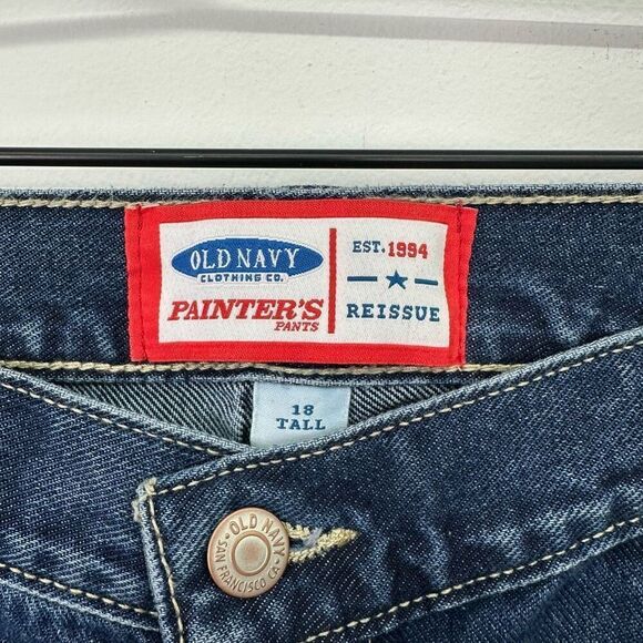 Old Navy 90s Streetwear Reissue Loose Fit Wide Leg Tall Inseam Cargo Painter’s P - Picture 4 of 10